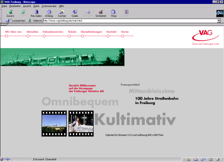 Startseite der VAG-Freiburg